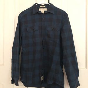 HM black royal blue flannel
